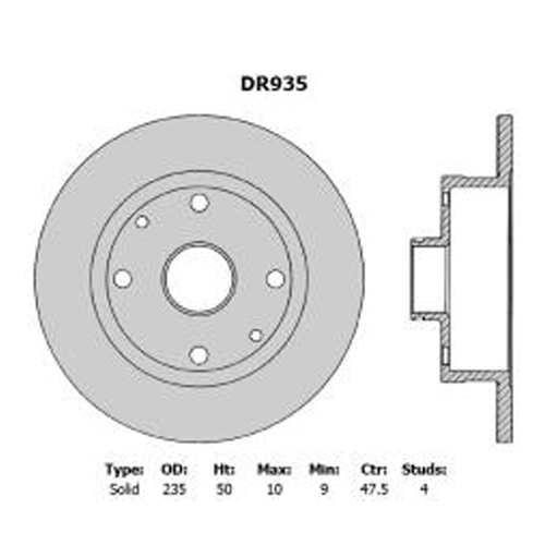 New Genuine PROTEX Ultra Rotor - Rear #DR935