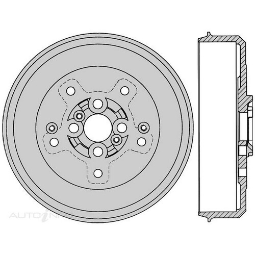 New Genuine PROTEX Brake Drum #DRUM4158