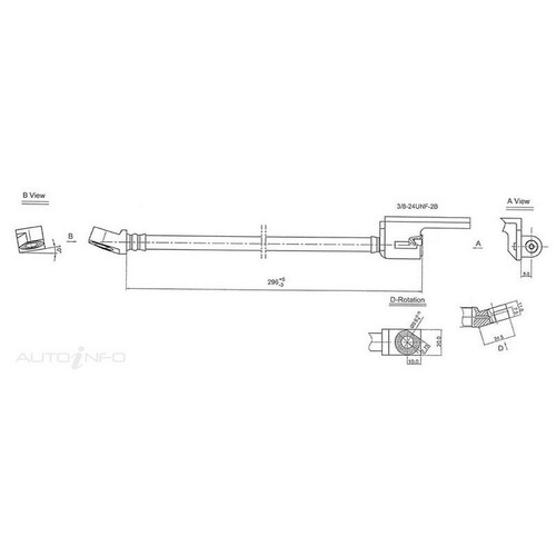 New Genuine PROTEX Hydraulic Hose - Front #H1048