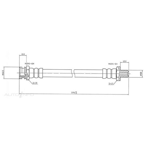 New Genuine PROTEX Hydraulic Hose - Front #H1139