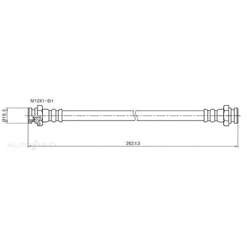 New Genuine PROTEX Brake Hose - Front #H1152