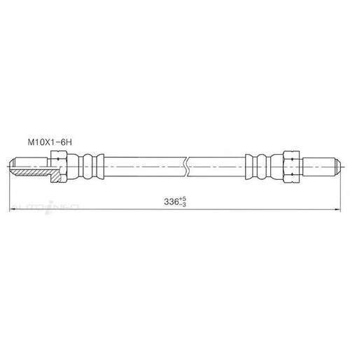 New Genuine PROTEX Brake Hydraulic Hose - Rear #H1174
