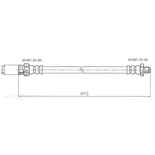 New Genuine PROTEX Brake Hydraulic Hose - Front #H1200