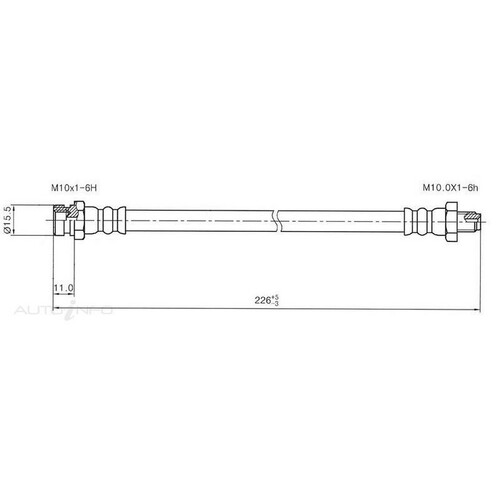 New Genuine PROTEX Brake Hose - Front #H1233