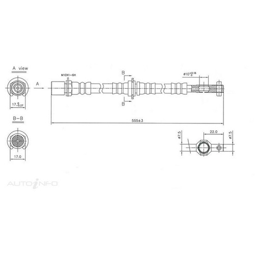 New Genuine PROTEX Hydraulic Hose - Rear #H1362