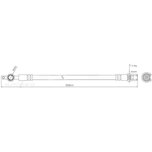 New Genuine PROTEX Brake Hose - Front #H1397