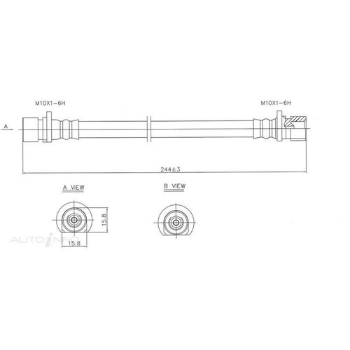 New Genuine PROTEX Hydraulic Hose - Rear #H1416