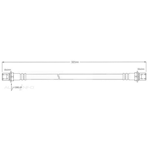 New Genuine PROTEX Hydraulic Hose - Front #H1450