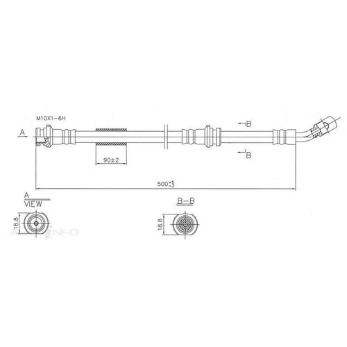 New Genuine PROTEX Hydraulic Hose - Front #H1513