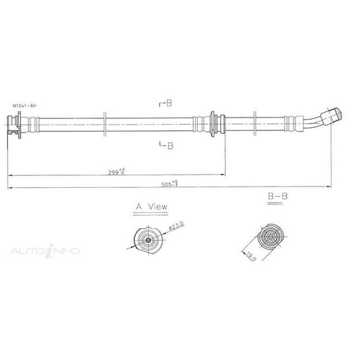 New Genuine PROTEX Hydraulic Hose - Front #H1515