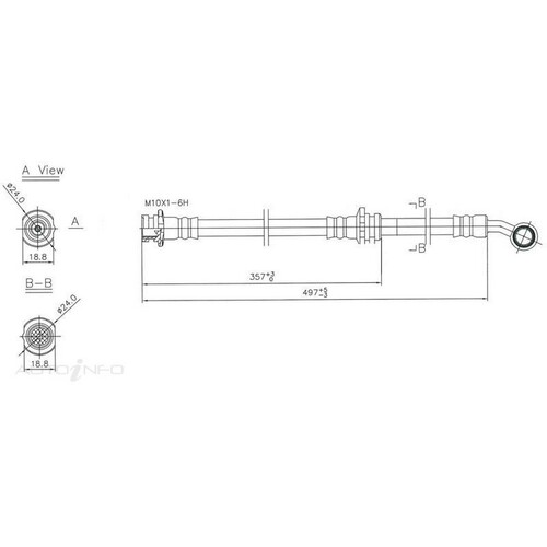 New Genuine PROTEX Hydraulic Hose - Front #H1517