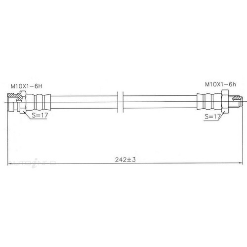 New Genuine PROTEX Hydraulic Hose - Front #H1557