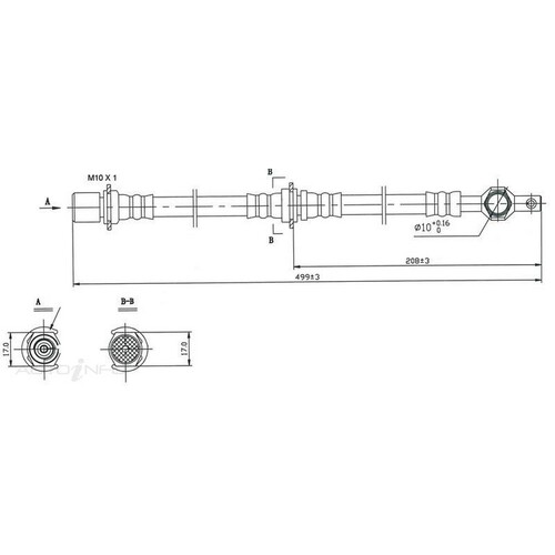 New Genuine PROTEX Hydraulic Hose - Front #H1577