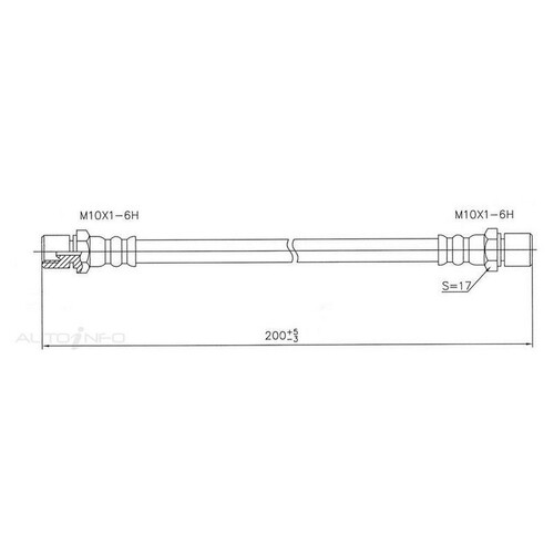 New Genuine PROTEX Hydraulic Hose - Rear #H1621