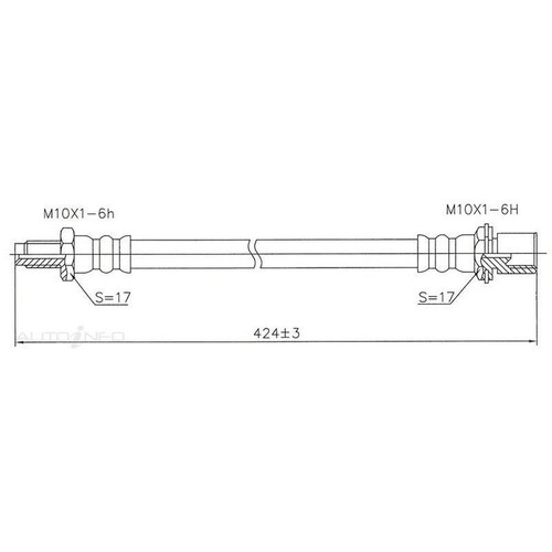 New Genuine PROTEX Hydraulic Hose - Rear #H1708