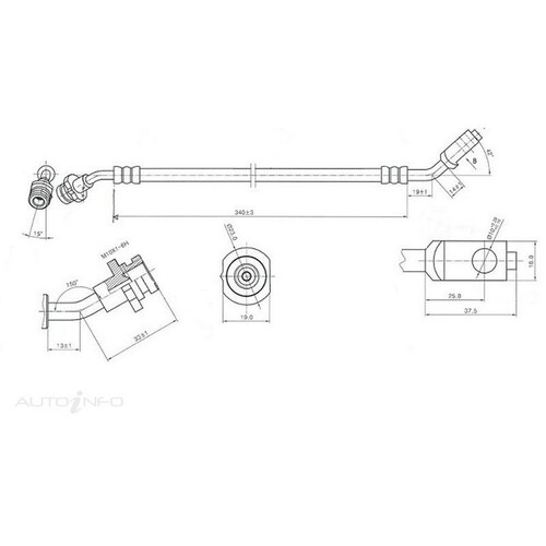 New Genuine PROTEX Hydraulic Hose - Front #H1724