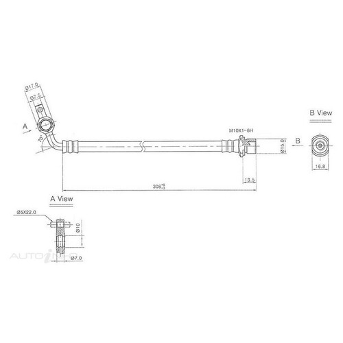 New Genuine PROTEX Hydraulic Hose - Front #H1727