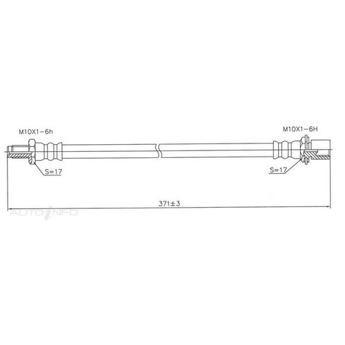 New Genuine PROTEX Brake Hose - Front #H1736
