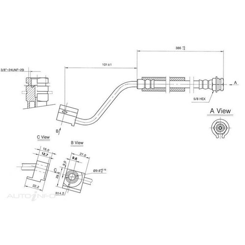New Genuine PROTEX Hydraulic Hose - Front #H1775