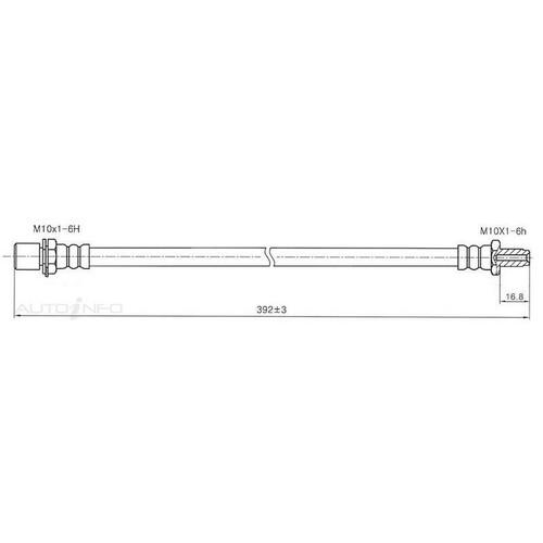 New Genuine PROTEX Hydraulic Hose - Rear #H1804