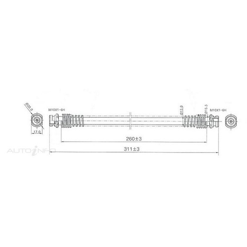 New Genuine PROTEX Hydraulic Hose - Front #H1813