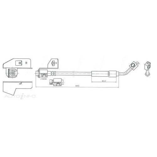 New Genuine PROTEX Hydraulic Hose - Rear #H1865