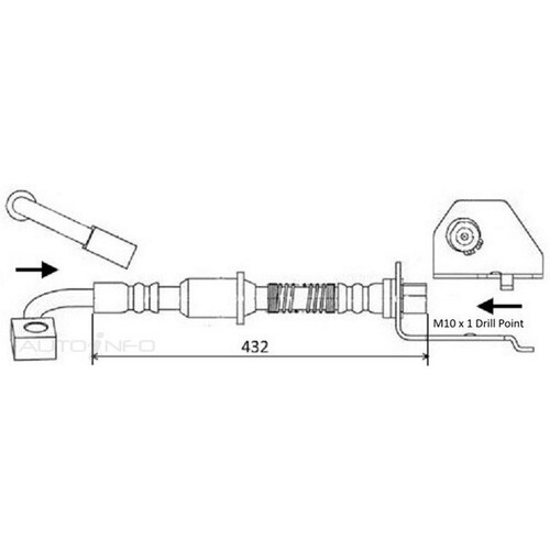 New Genuine PROTEX Hydraulic Hose - Rear #H1905