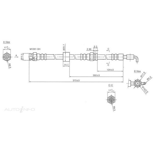 New Genuine PROTEX Hydraulic Hose - Front #H1949
