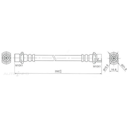 New Genuine PROTEX Hydraulic Hose - Front #H2022