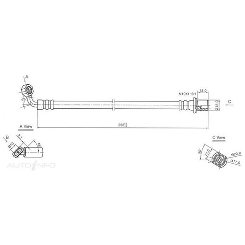 New Genuine PROTEX Hydraulic Hose - Rear #H2026