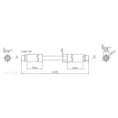 New Genuine PROTEX Hydraulic Hose - Front #H3054