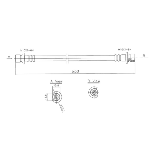 New Genuine PROTEX Hydraulic Hose - Rear #H3095
