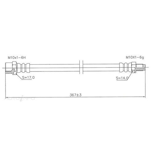 New Genuine PROTEX Hydraulic Hose - Front #H3138