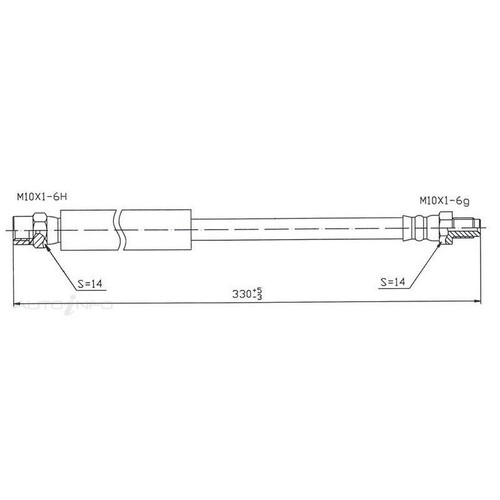 New Genuine PROTEX Brake Hydraulic Hose - Front #H3147