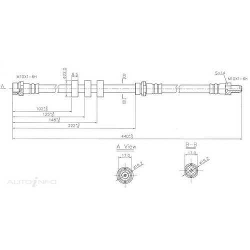 New Genuine PROTEX Hydraulic Hose - Front #H3191