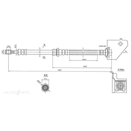 New Genuine PROTEX Hydraulic Hose - Front #H3193