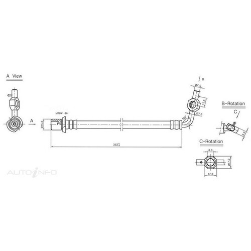 New Genuine PROTEX Hydraulic Hose - Front #H3269