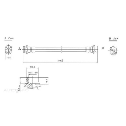 New Genuine PROTEX Hydraulic Hose - Front #H3325