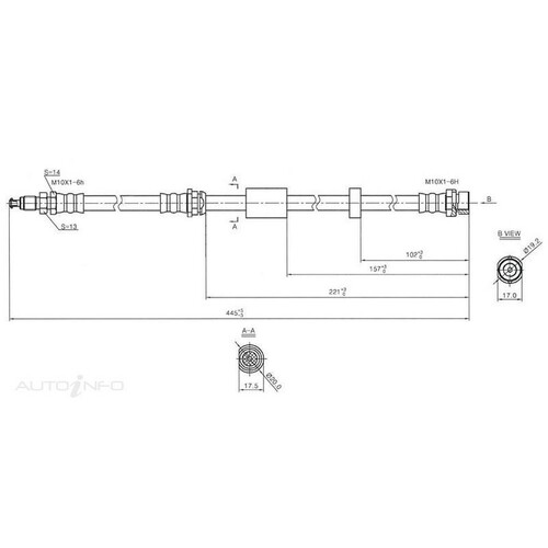 New Genuine PROTEX Hydraulic Hose - Front #H3481