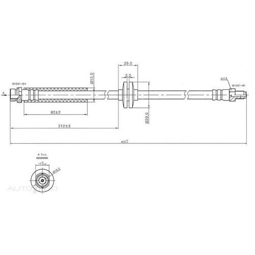 New Genuine PROTEX Hydraulic Hose - Rear #H3482