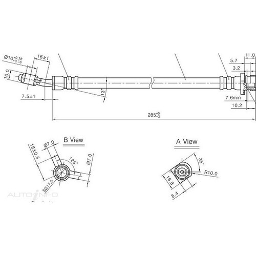 New Genuine PROTEX Hydraulic Hose - Rear #H3512