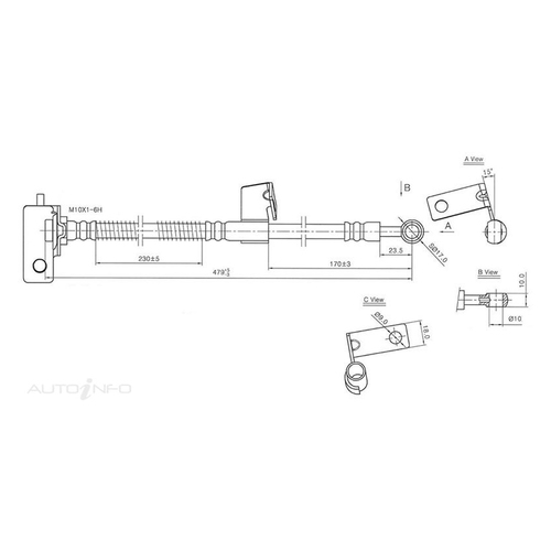 New Genuine PROTEX Hydraulic Hose - Front #H3528