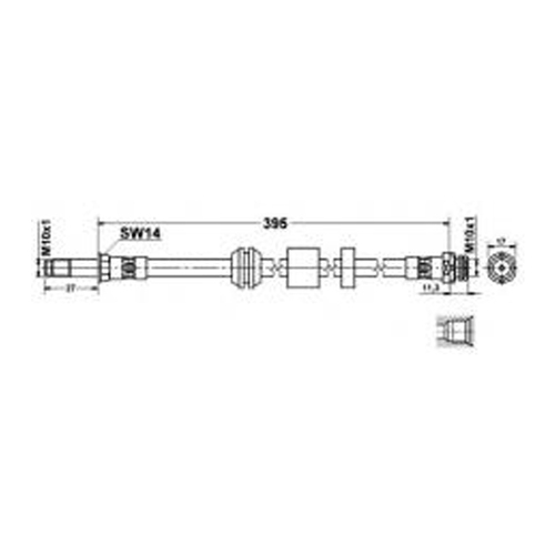 New Genuine PROTEX Hydraulic Hose - Front #H3624