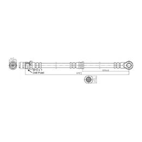 New Genuine PROTEX Hydraulic Hose - Rear #H3696