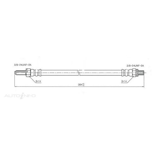 New Genuine PROTEX Brake Hydraulic Hose - Rear #H638