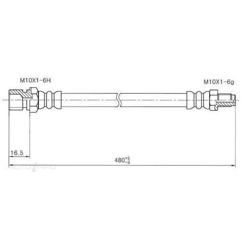 New Genuine PROTEX Hydraulic Hose - Rear #H642