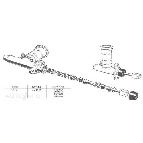 New Genuine PROTEX Brake Master Cylinder #JB1116