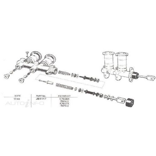 New Genuine PROTEX Brake Master Cylinder #JB1117