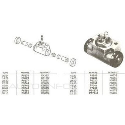 New Genuine PROTEX Wheel Cylinder - Rear #JB2233