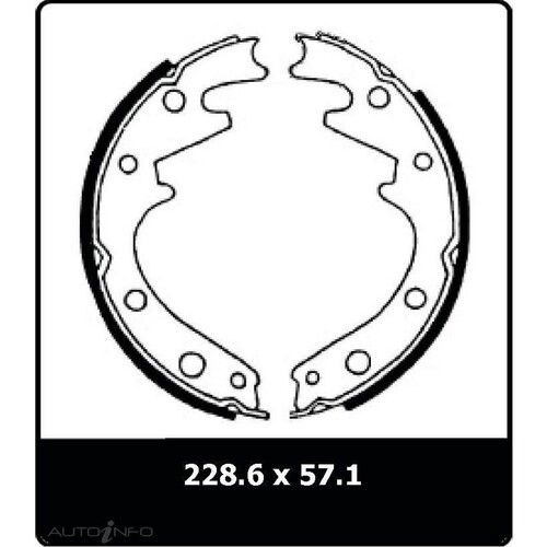 New Genuine PROTEX Drum Brake Shoe - Front #N1163